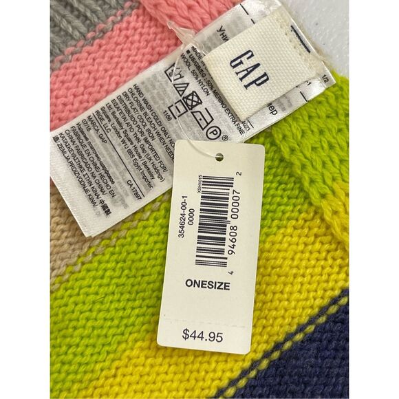 Gap scarf NWT colorful striped 68in - Picture 3 of 3